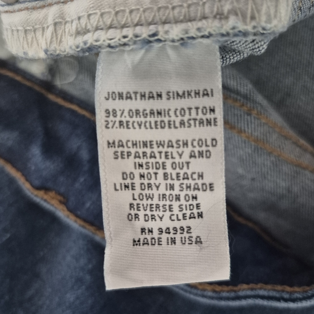 Jonathan Simkhai Jeans, High Rise Straight Jeans, Size 27 - Picture 11 of 11